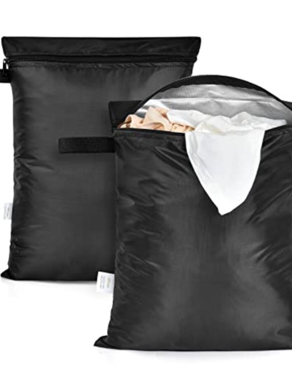 2-Pack Reusable Waterproof Wet Dry Bag Large 12x16 Zipper Oxford Cloth Gym Swim